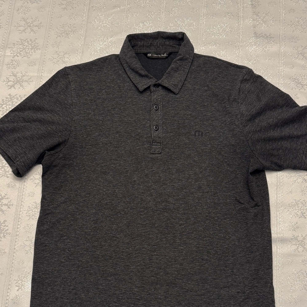 Travis Mathew Charcoal Polo Shirt